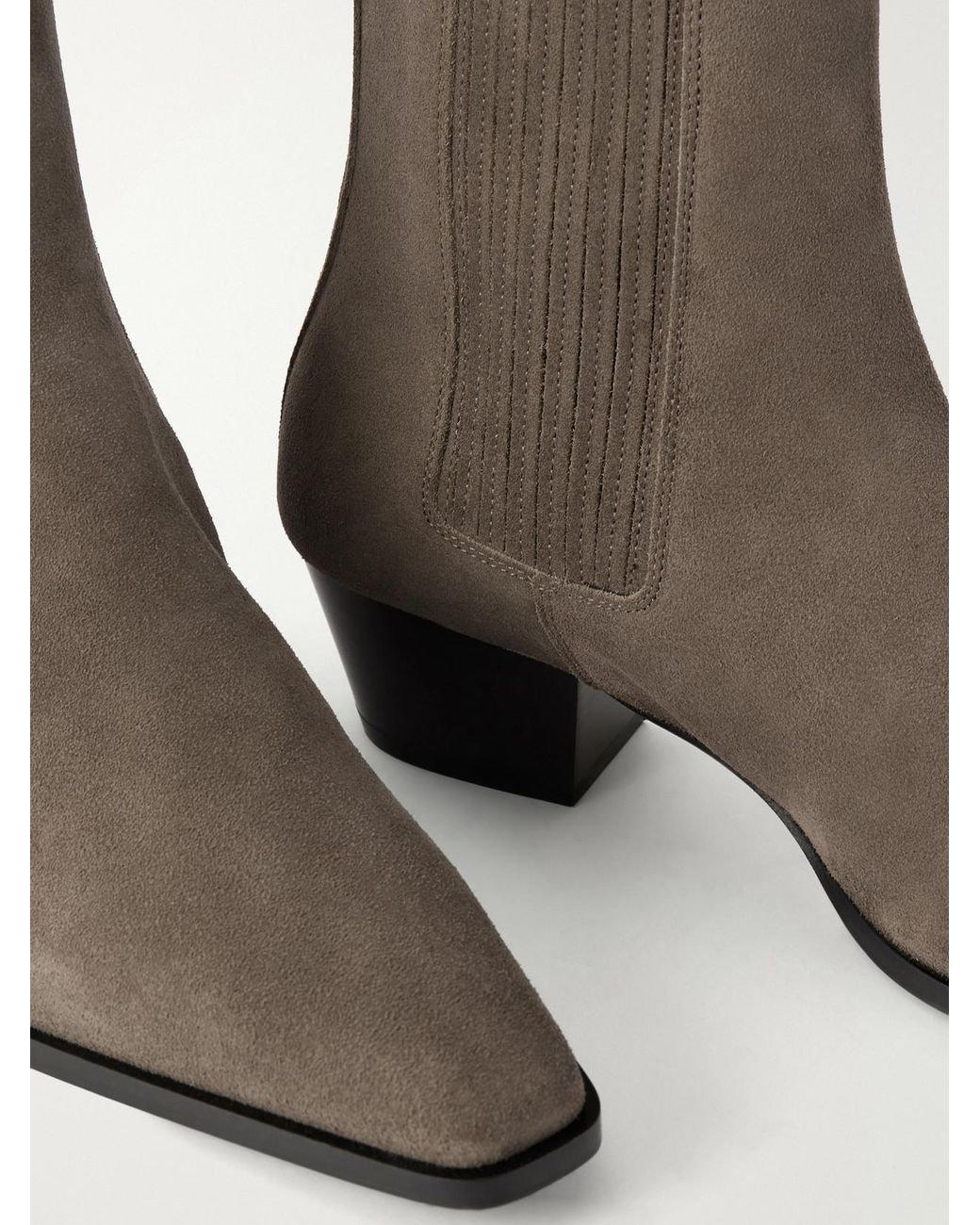 Aeyde Brown Agata 40 Suede Ankle Boots