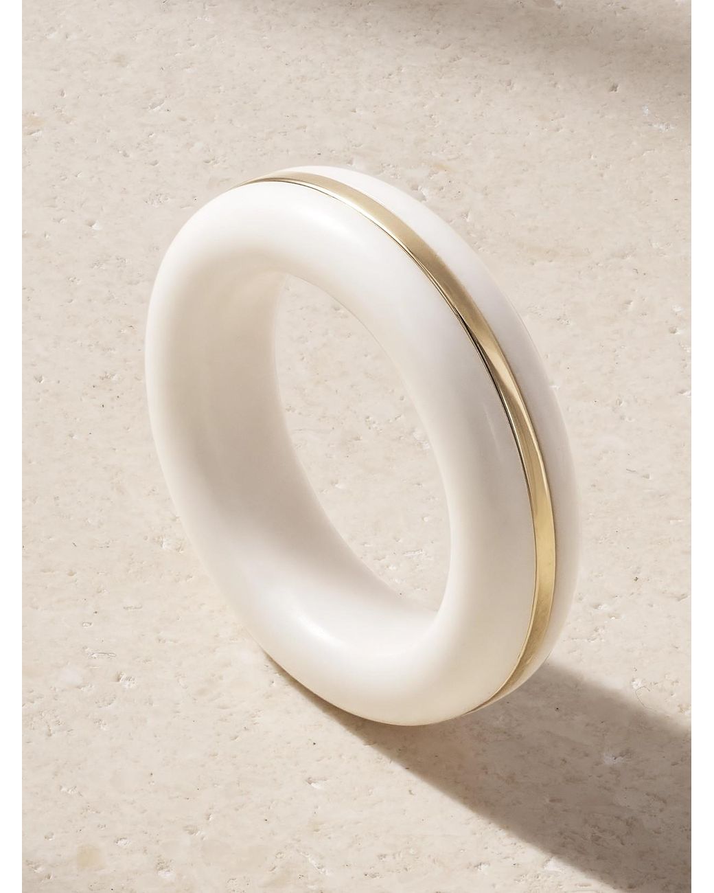 BY PARIAH Natural The Essential Stacking 14-Karat Recycled Agate Ring