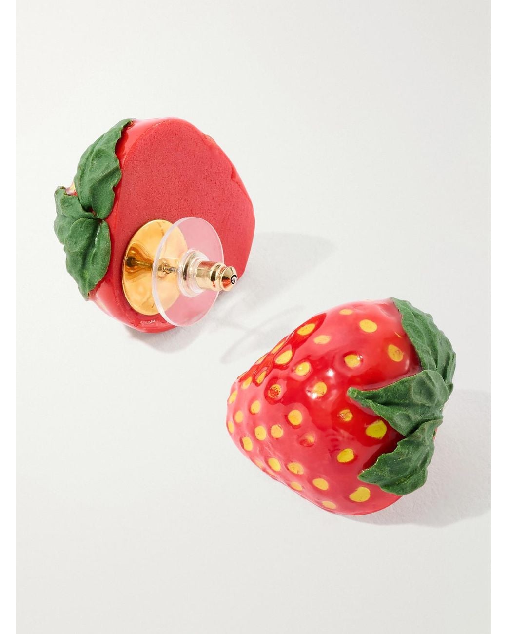 Jennifer Behr Red Fraise Resin Earrings