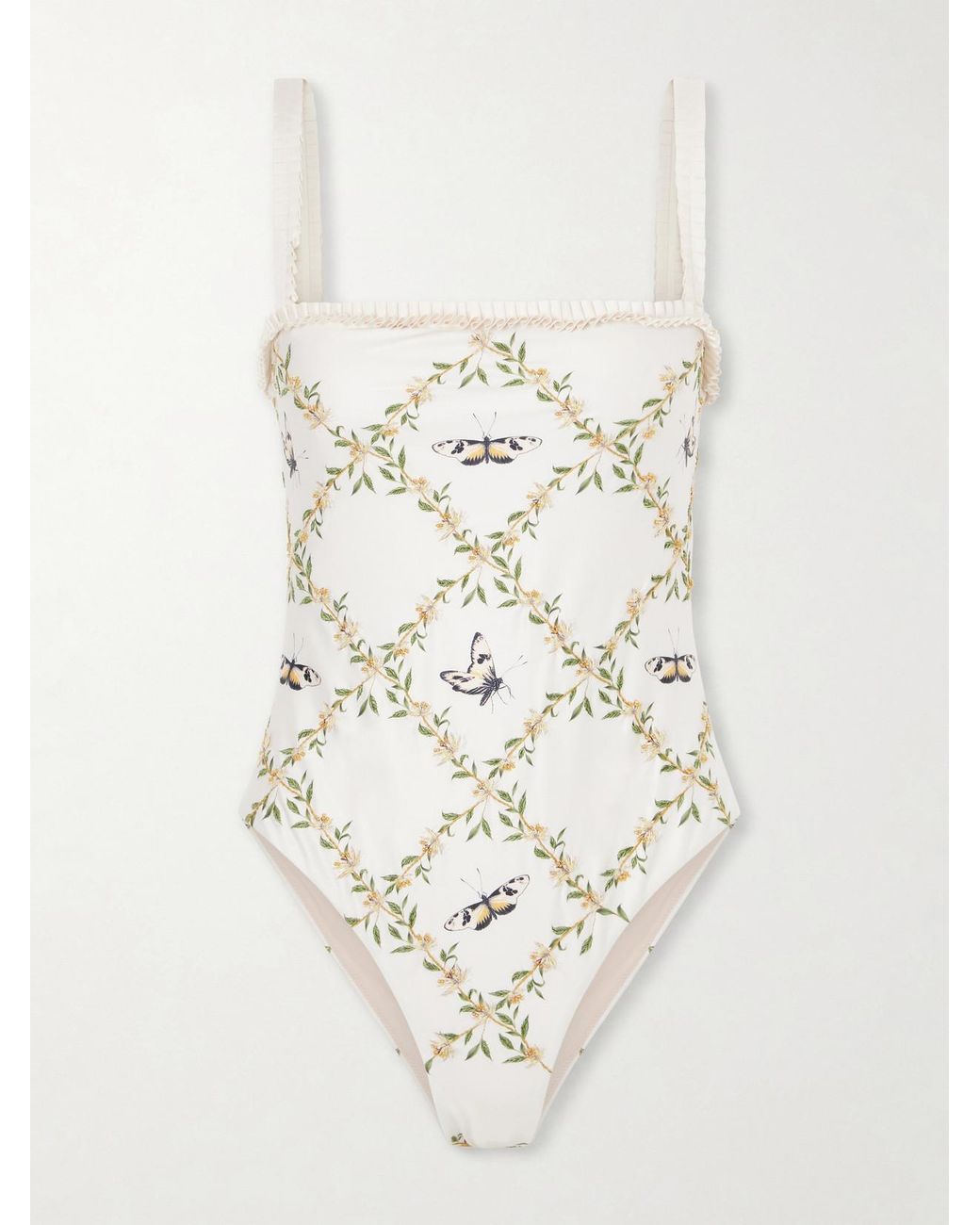 Agua Bendita White Limon Azucar Printed Swimwear