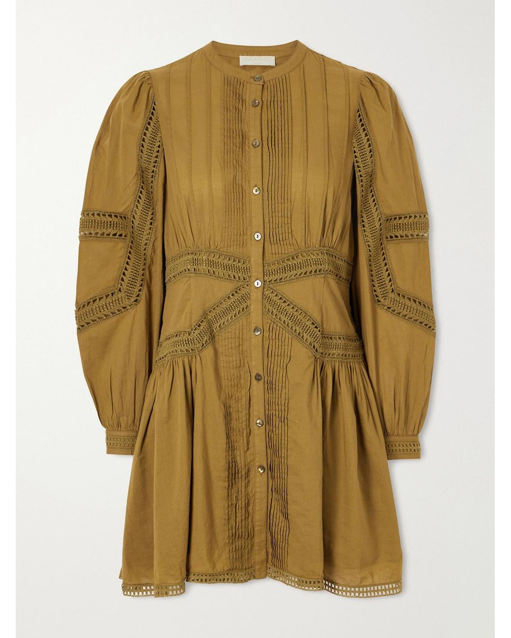 Ulla Johnson Natural Elysia Broderie Anglaise Cotton Mini Dress