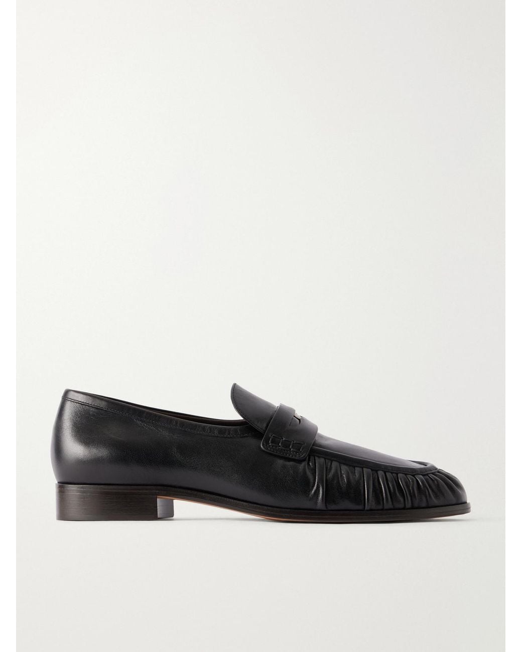 Emme Parsons Black Girona Leather Penny Loafers