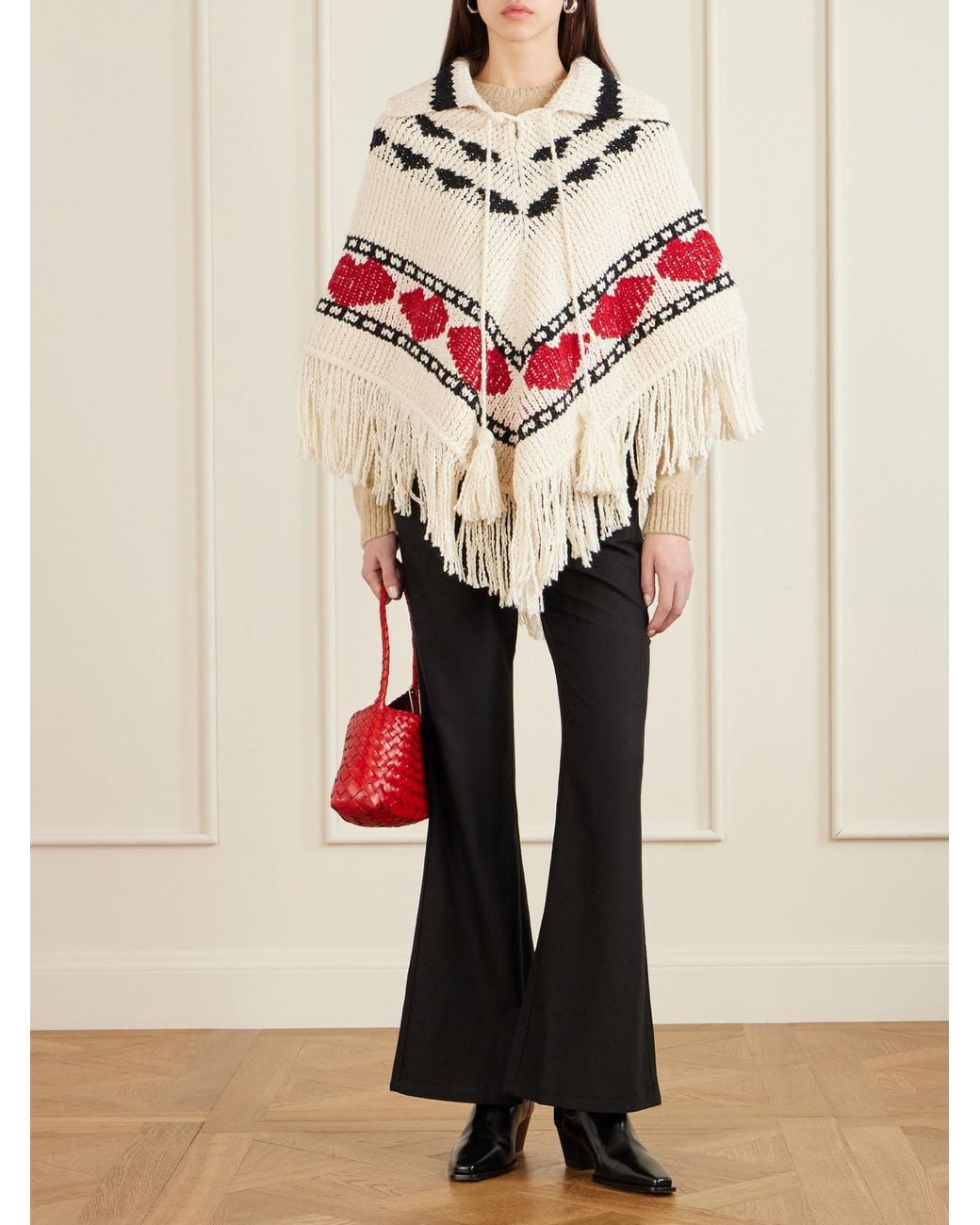 Alix Of Bohemia Black Bunny Silk Flared Pants