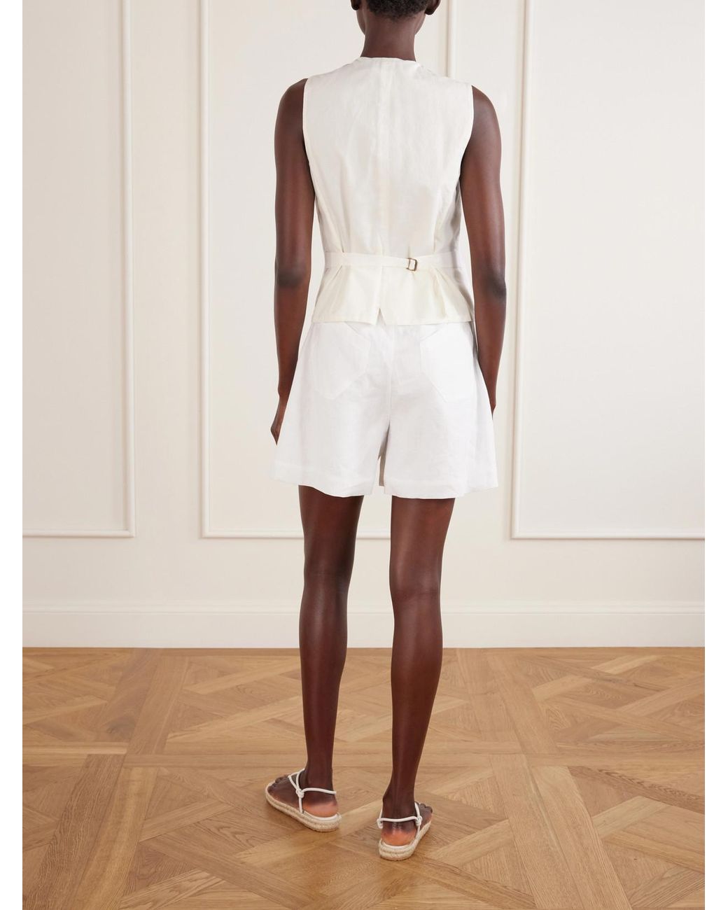 Polo Ralph Lauren White Linen Vest