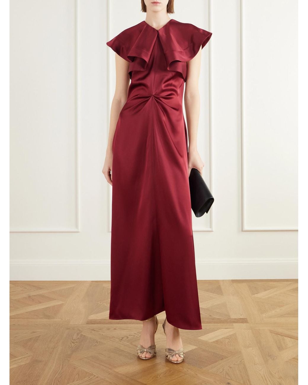 Altuzarra Alix Gathered Satin Maxi Dress