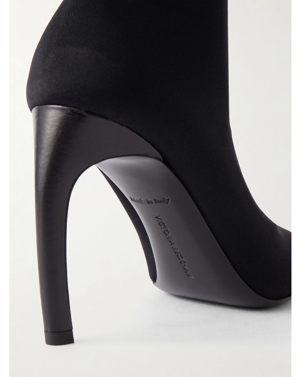 Victoria Beckham Black Harlow 100 Stretch-Jersey Over-The-Knee Boots