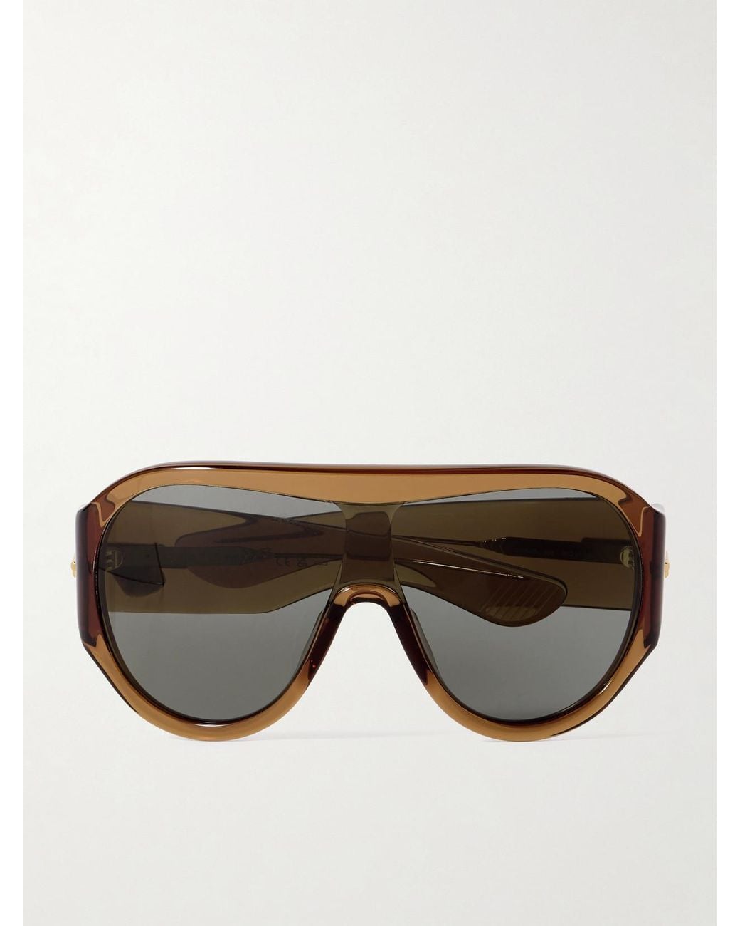 Bottega Veneta Black Aviator-Style Acetate Sunglasses