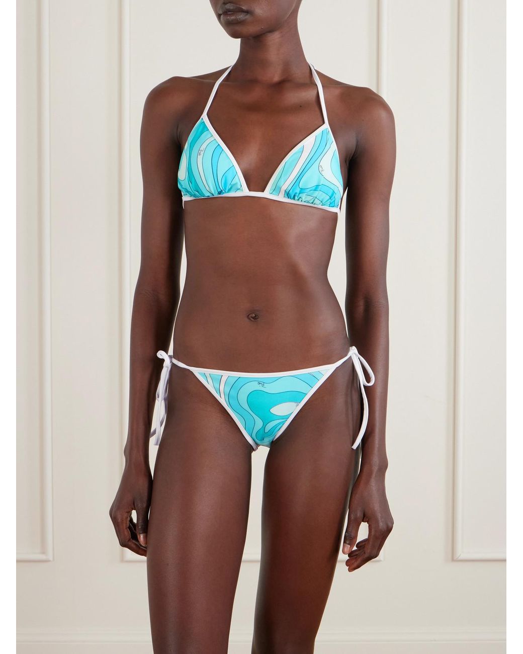 Emilio Pucci Blue Printed Bikini Briefs