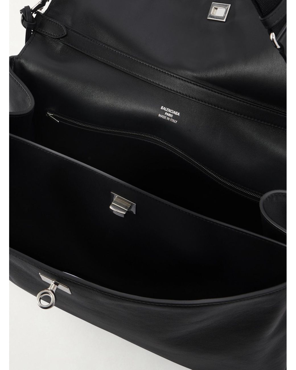 Balenciaga Black Rodeo Medium Leather Shoulder Bag
