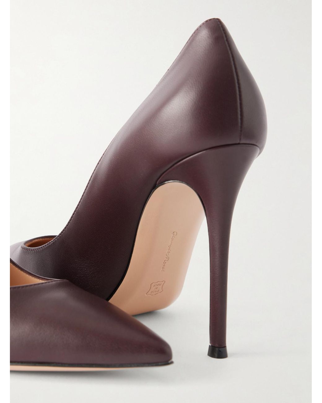 Gianvito Rossi Red Gianvito 105 Satin Pumps