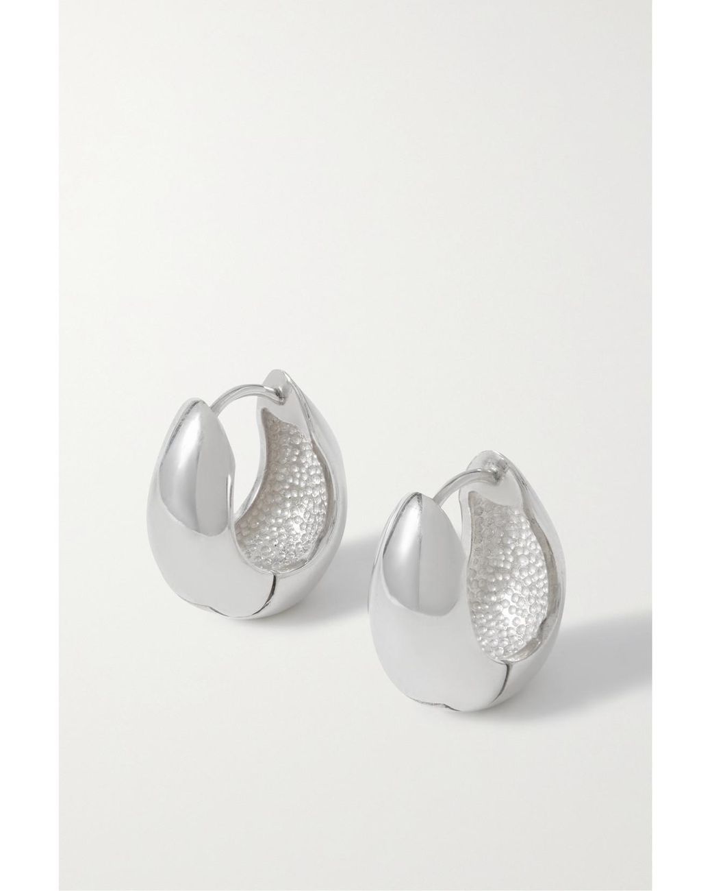 Sophie Buhai White Net Sustain Hoop Earrings