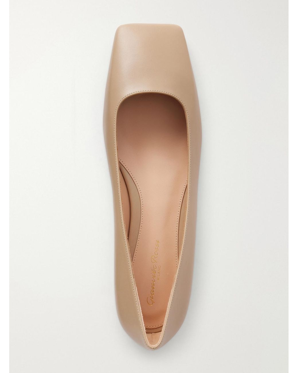Gianvito Rossi Natural Leather Ballet Flats