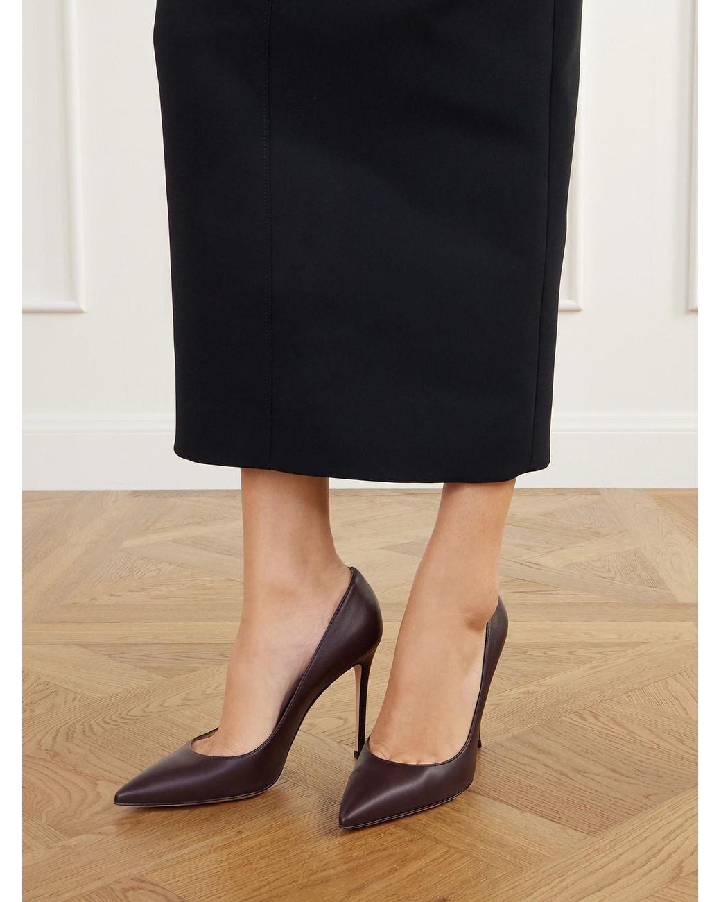 Gianvito Rossi Red Gianvito 105 Satin Pumps