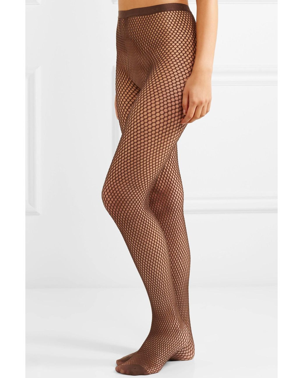 FALKE Fishnet Tights Chocolate in Brown