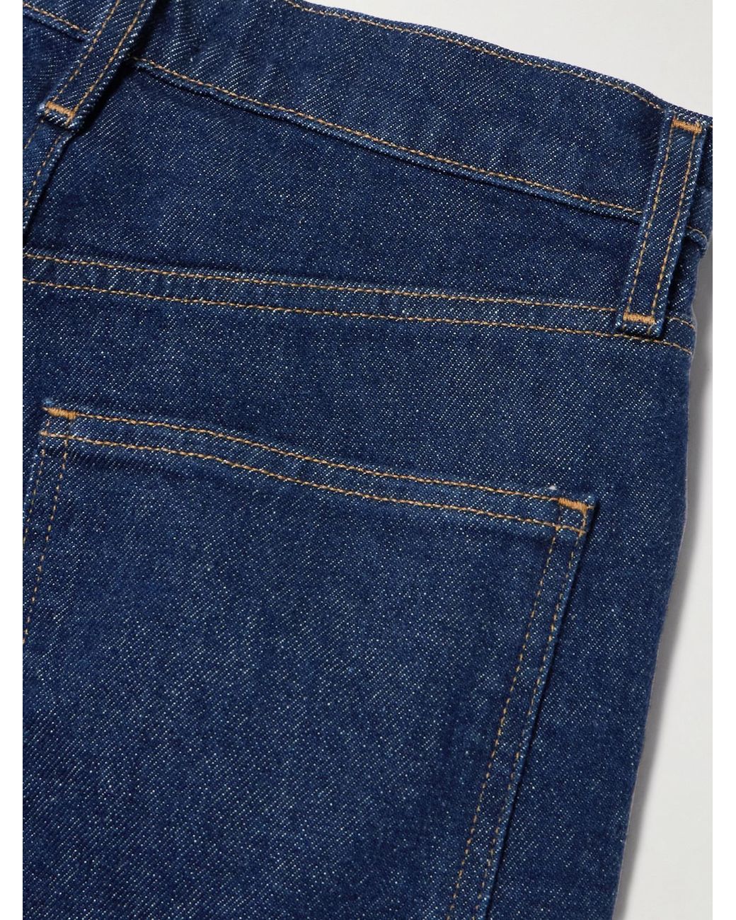 Agolde Blue 90's Pinch Waist Long High-Rise Straight-Leg Jeans