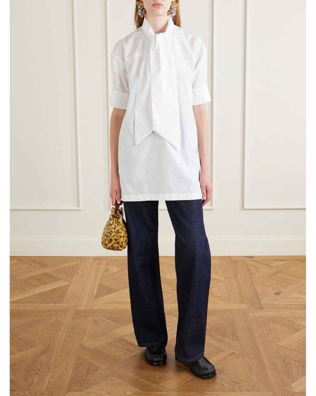 Dries Van Noten Black Leather Loafers