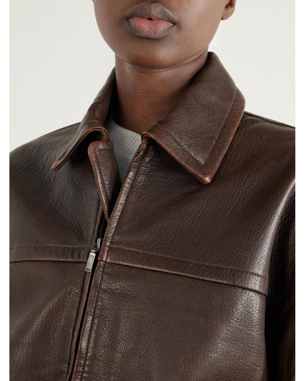 Christopher Esber Brown Leather Jacket