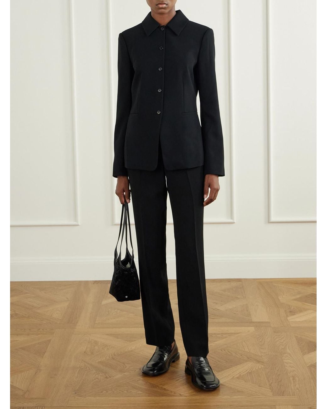 Theory Black Crepe Blazer