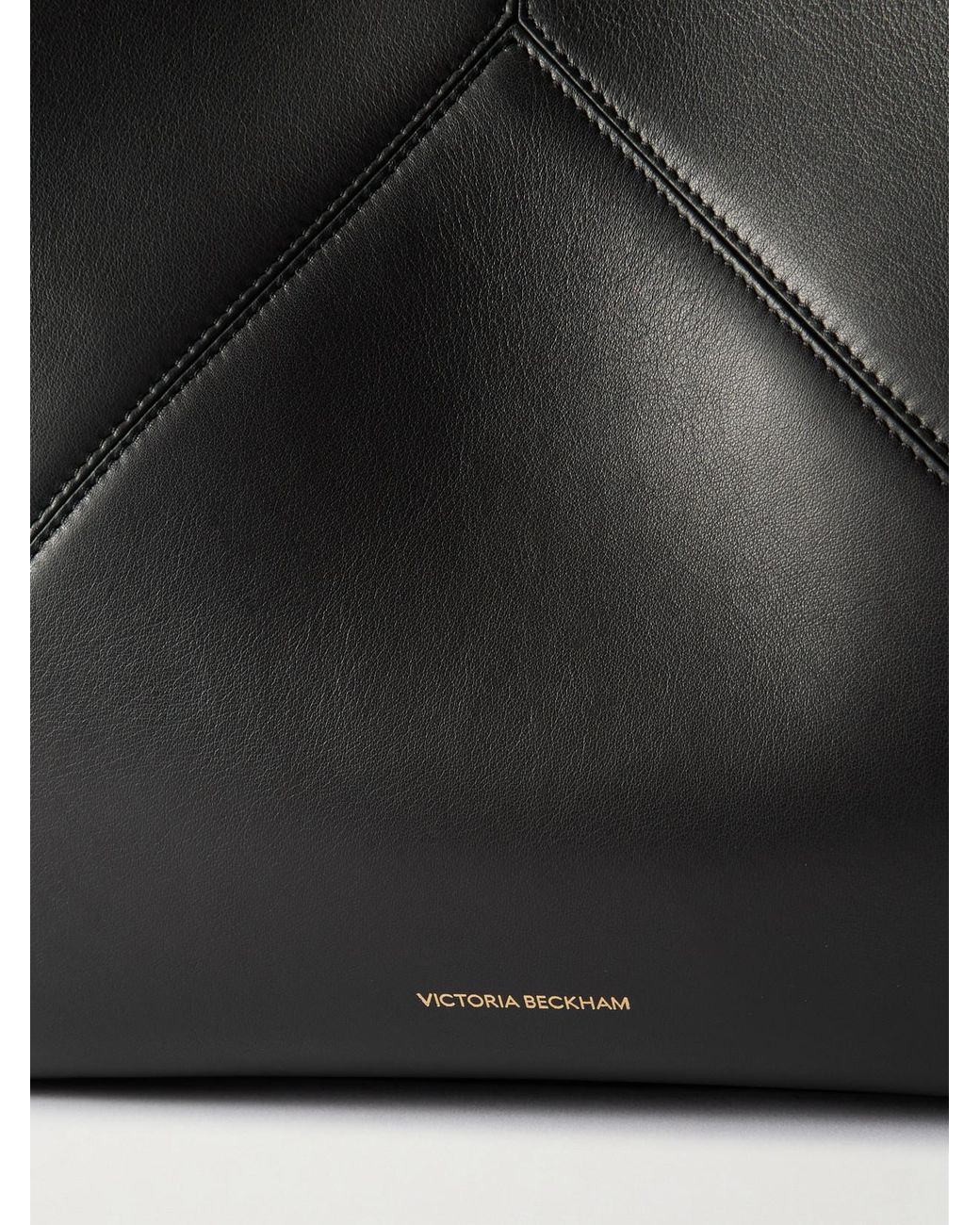 Victoria Beckham Black The Victoria Soft Paneled Leather Tote