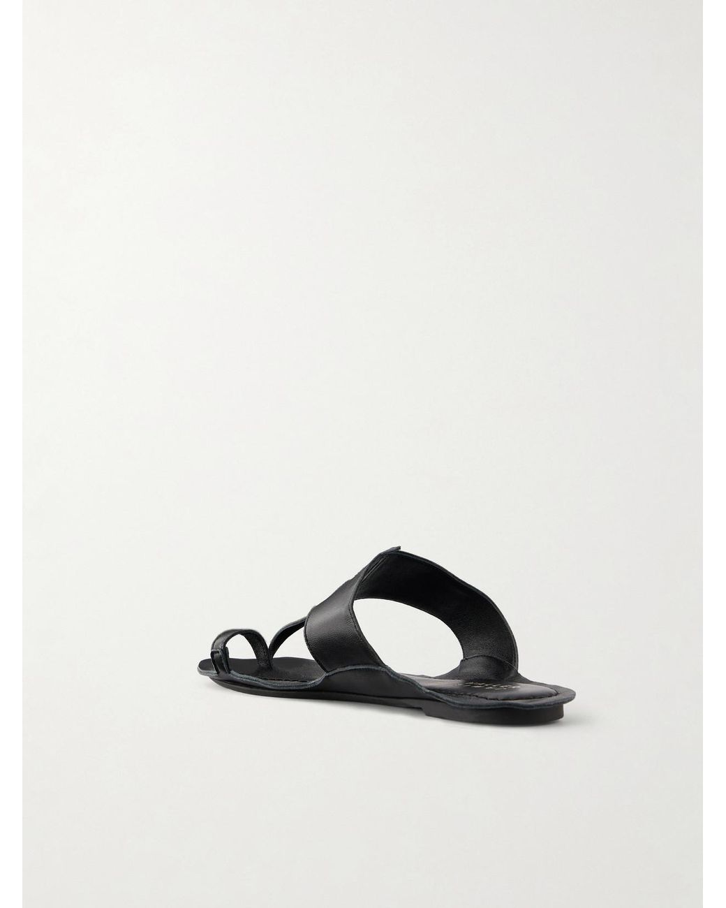 Jamie Haller Black The Toe Thong Leather Sandals