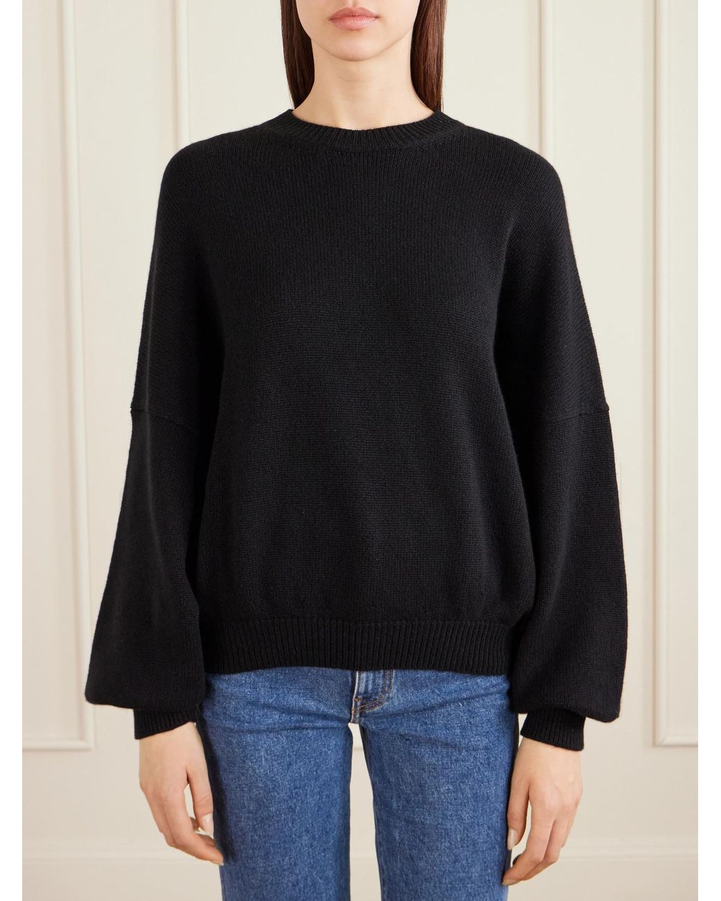 Khaite Black Margaux Cashmere Sweater