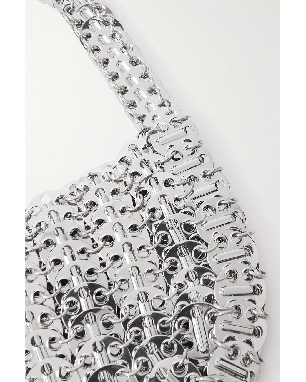 Rabanne White 1969 Moon Chainmail Shoulder Bag