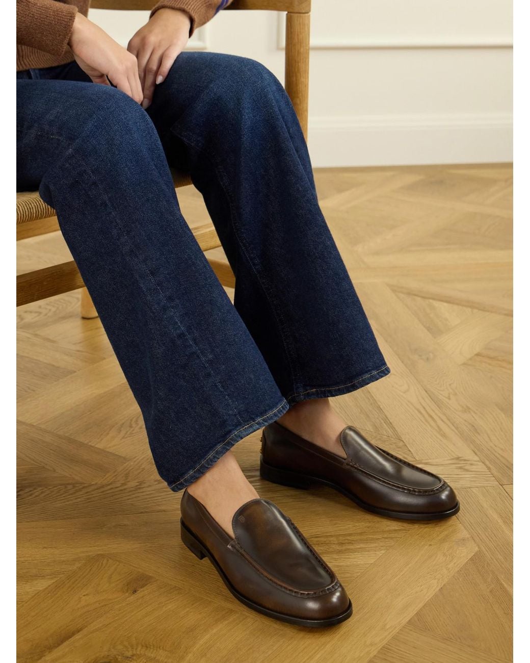 Tod's Brown Leather Loafers