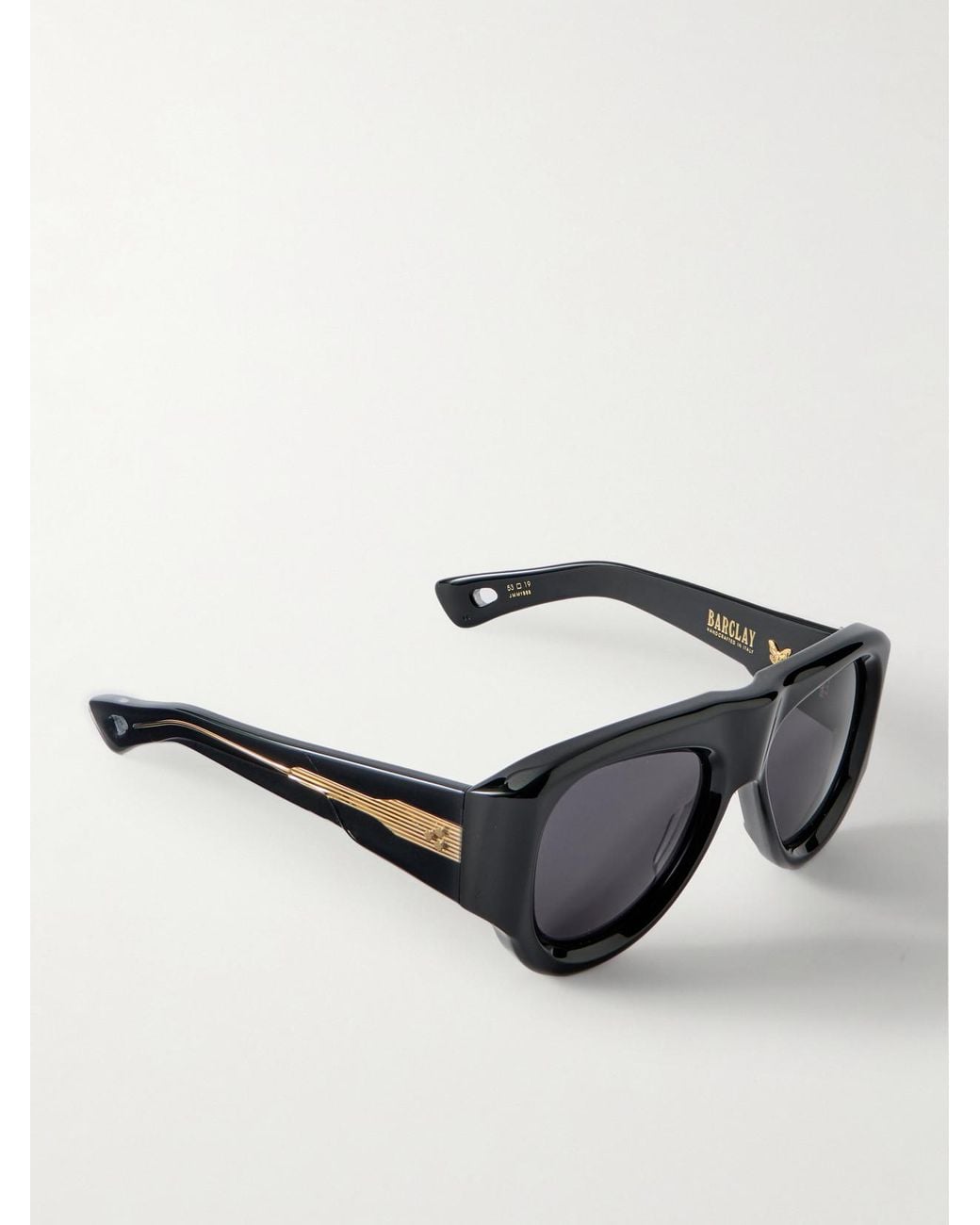 Jacques Marie Mage Black Barclay Aviator-Style Acetate Sunglasses