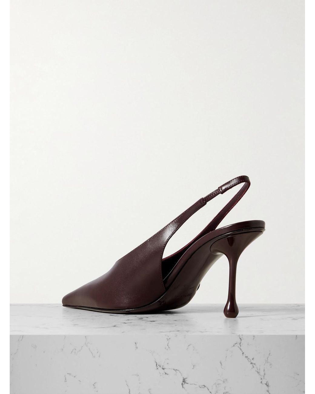 Jimmy Choo Brown Isa 80 Leather Pumps