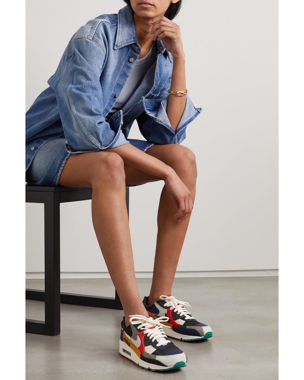 Nike Air Max 90 Legacy Patchwork Canvas, Ripstop And Mesh Sneakers in Black  | Lyst UK