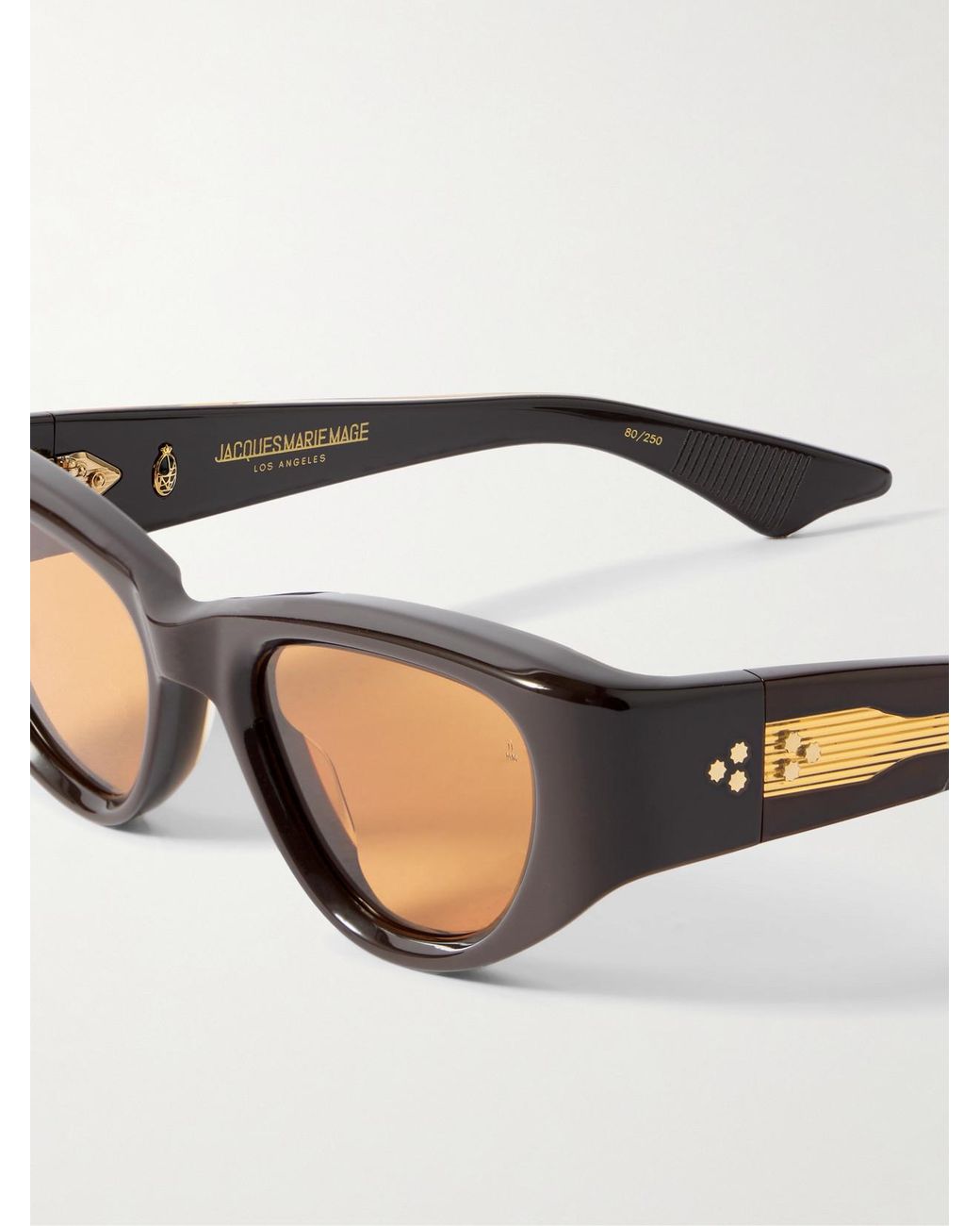 Jacques Marie Mage Brown Seymour D-Frame Acetate Sunglasses