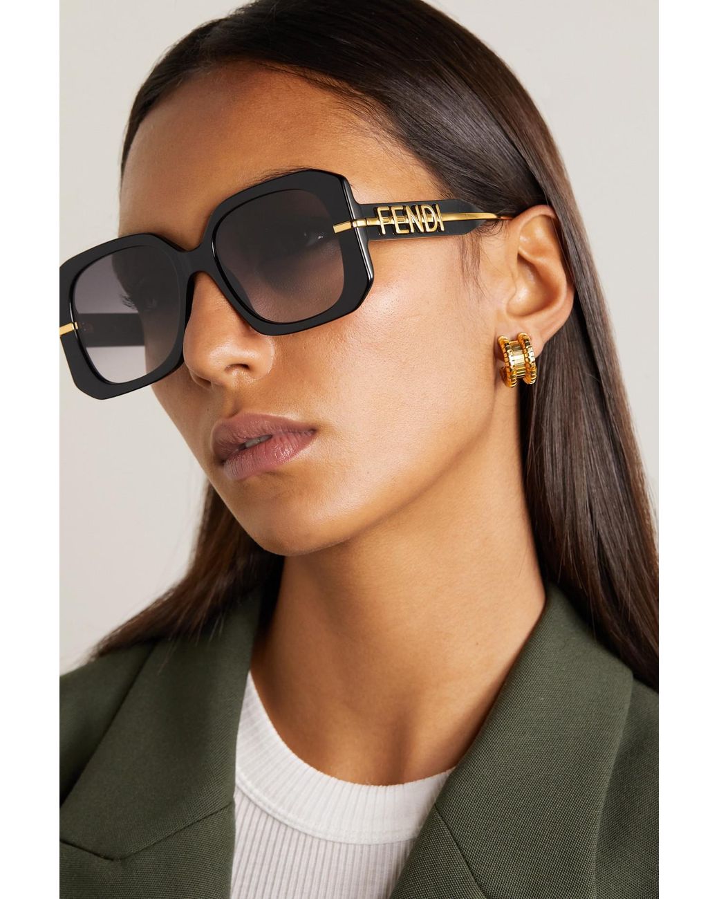 Gucci Eyewear - rectangular-frame Acetate Sunglasses - Black - One Size - Net A Porter