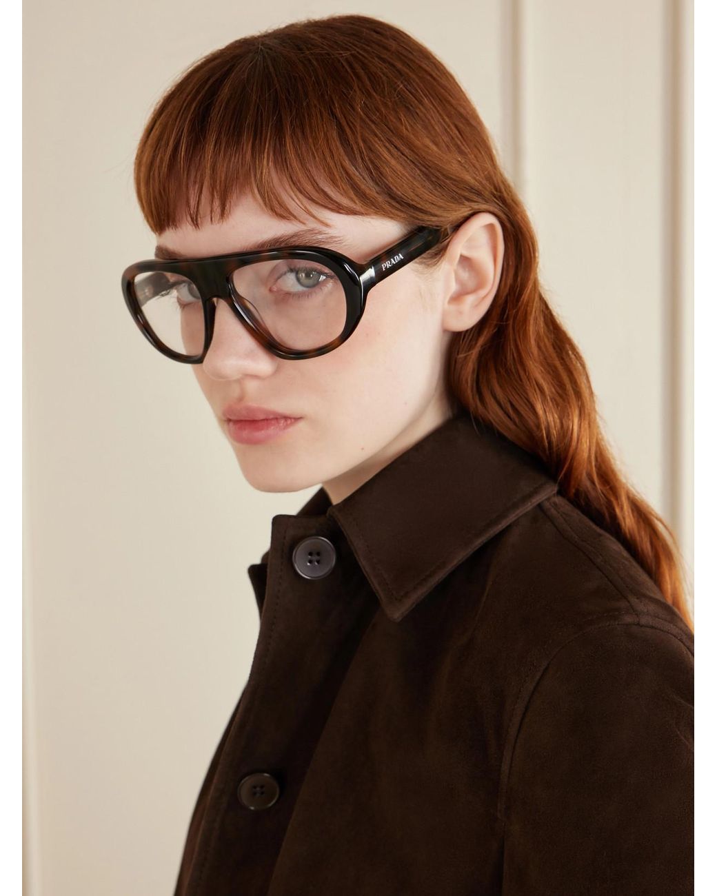 Prada Multicolor Aviator-Style Acetate Optical Glasses
