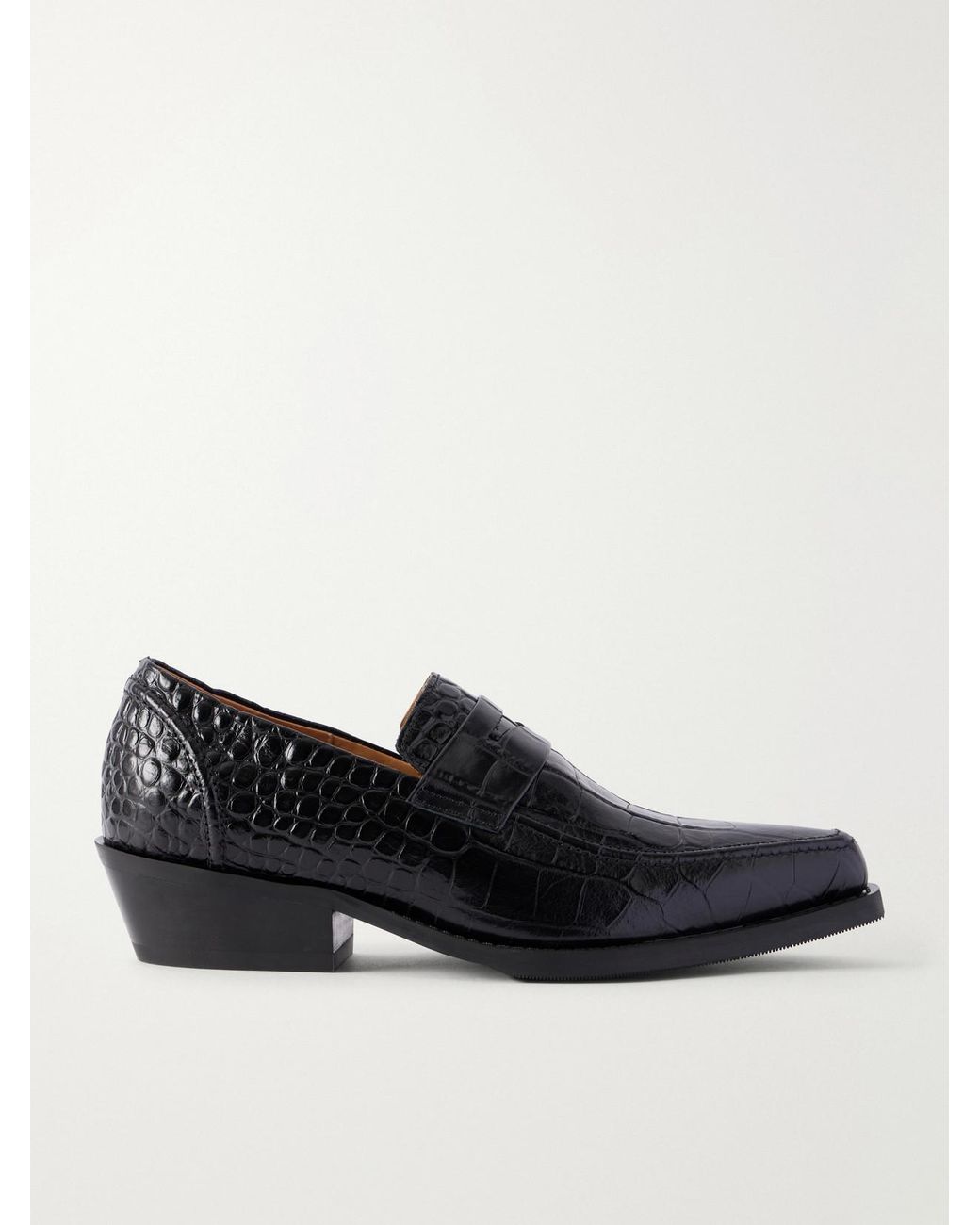 Our Legacy Black Cypher Leather Penny Loafers