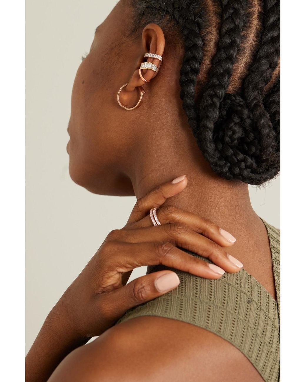 Anita Ko Natural 18-Karat Rose Ear Cuff