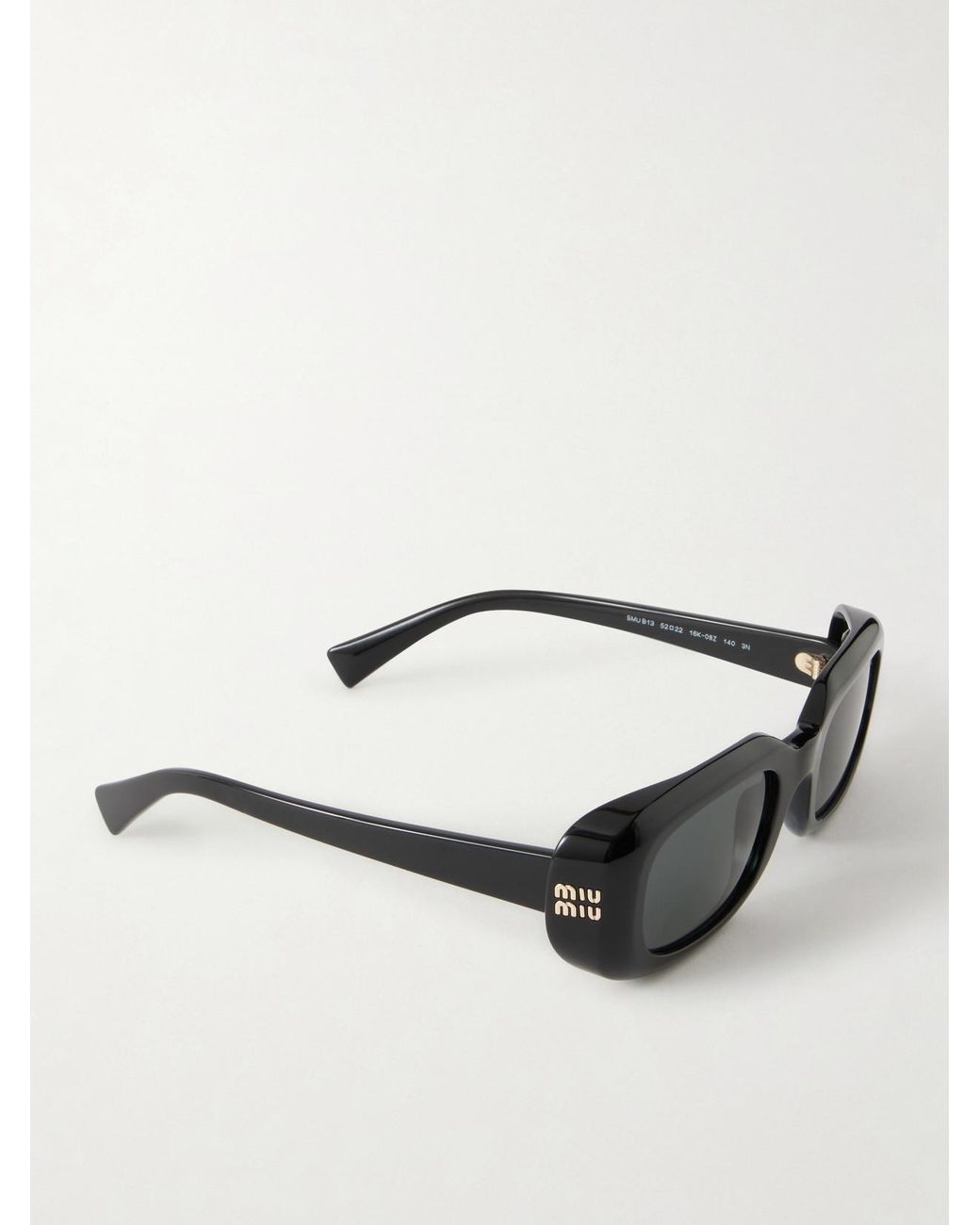 Miu Miu Black Square-Frame Acetate Sunglasses
