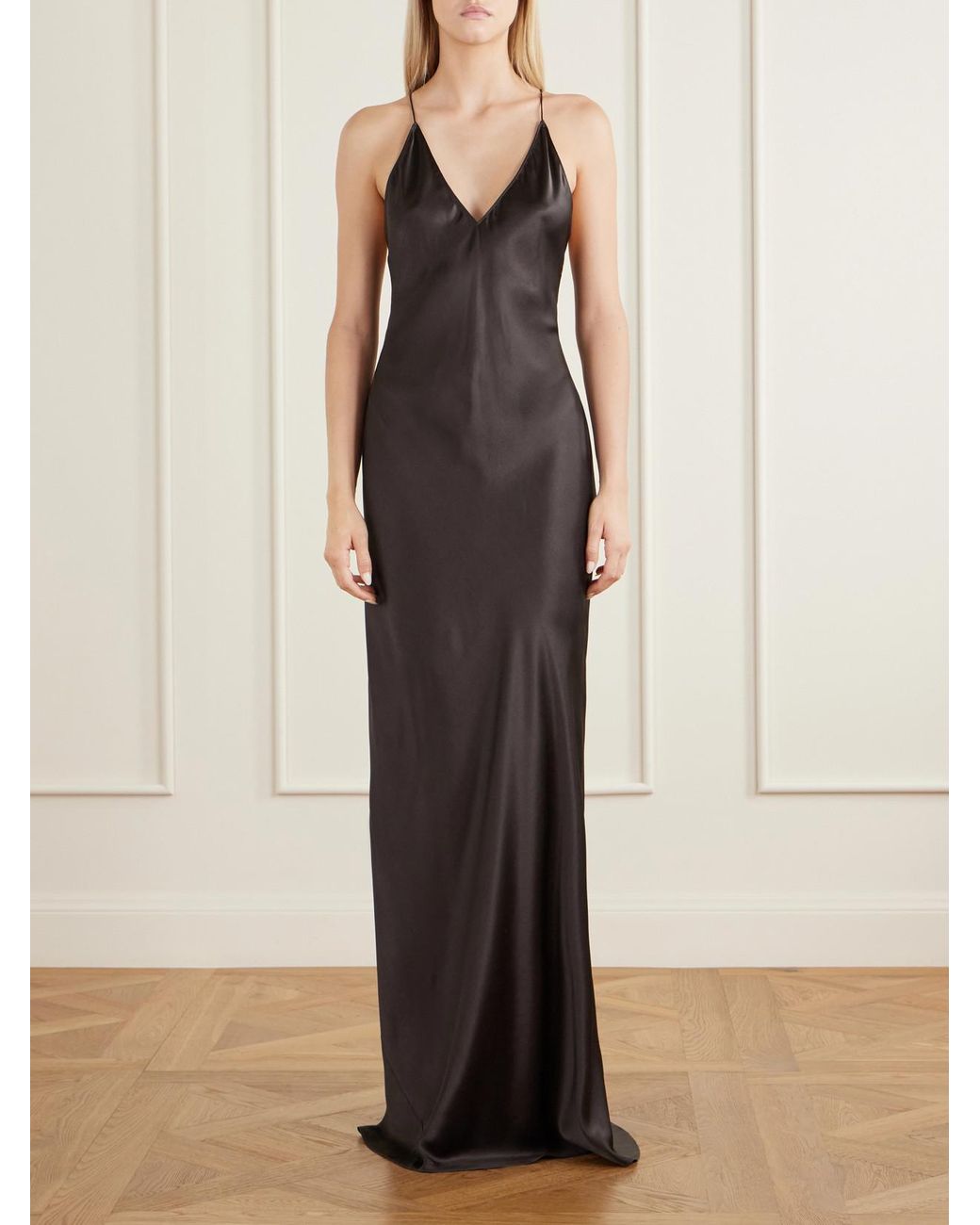 Nili Lotan White Ira Silk-Charmeuse Gown