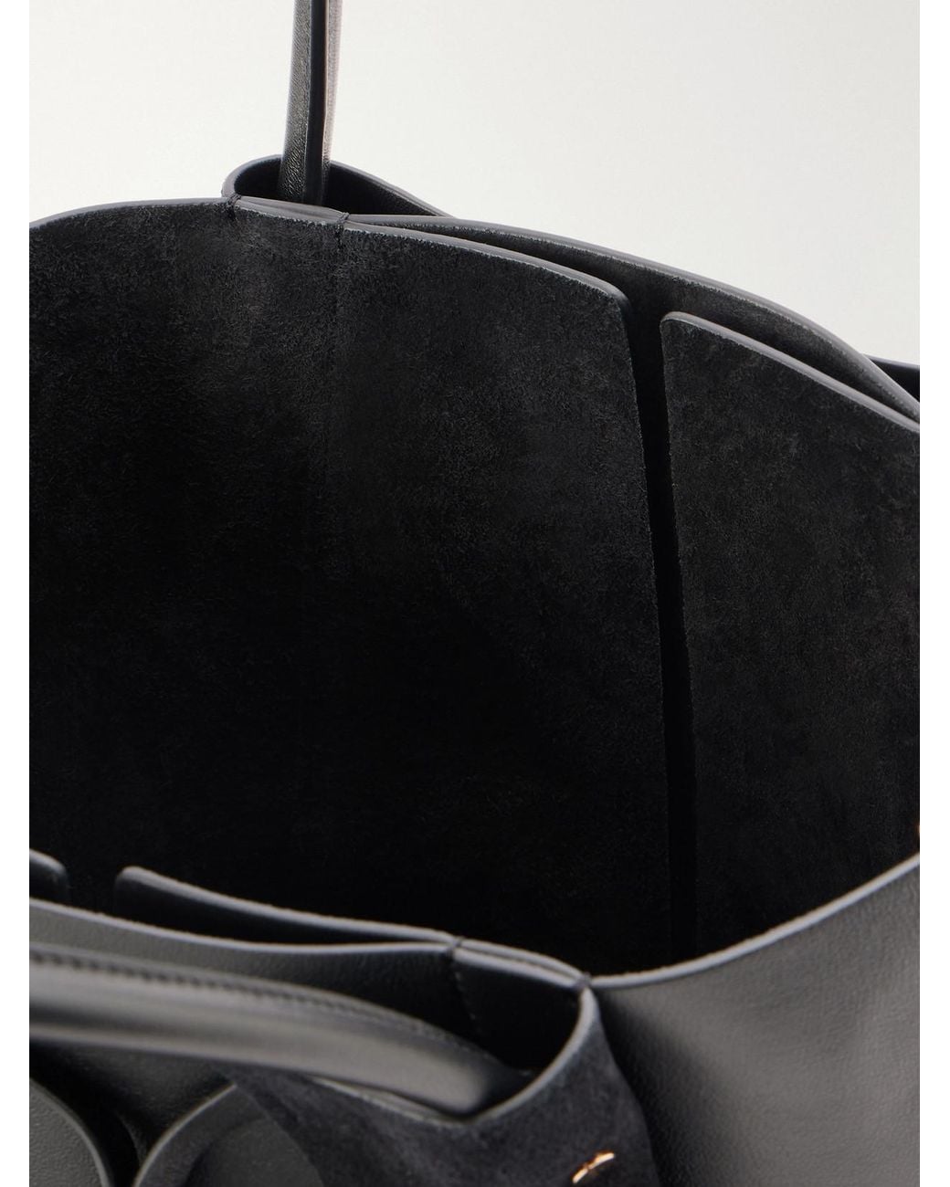 Gabriela Hearst Black Marija Small Suede And Leather Tote