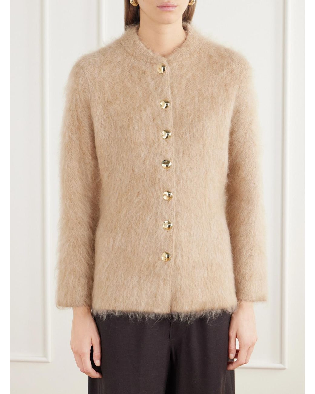 Proenza Schouler Natural Aniza Brushed Cardigan