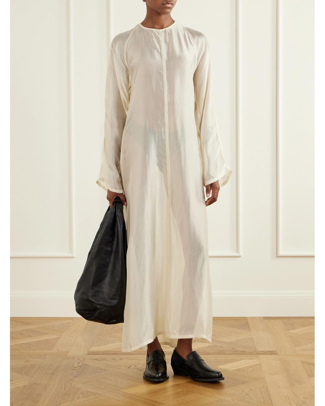 Our Legacy Natural Shift Satin Maxi Dress