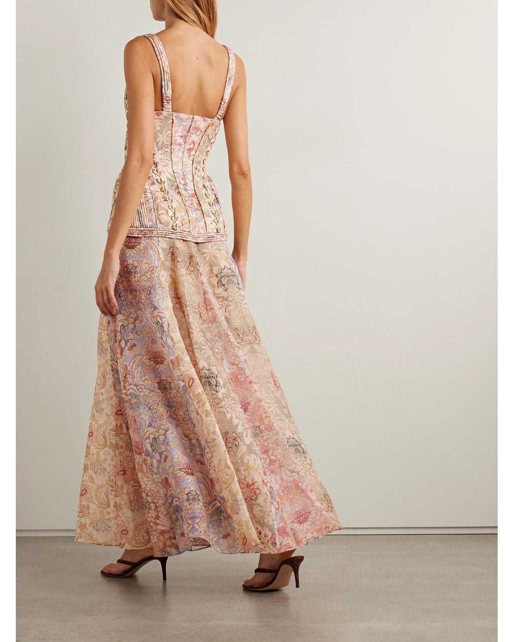 knee length dresses for ladies Sandy Shore Palmer Linen Tiered Maxi Dress Natural / Xs by Sugarlips main image 1