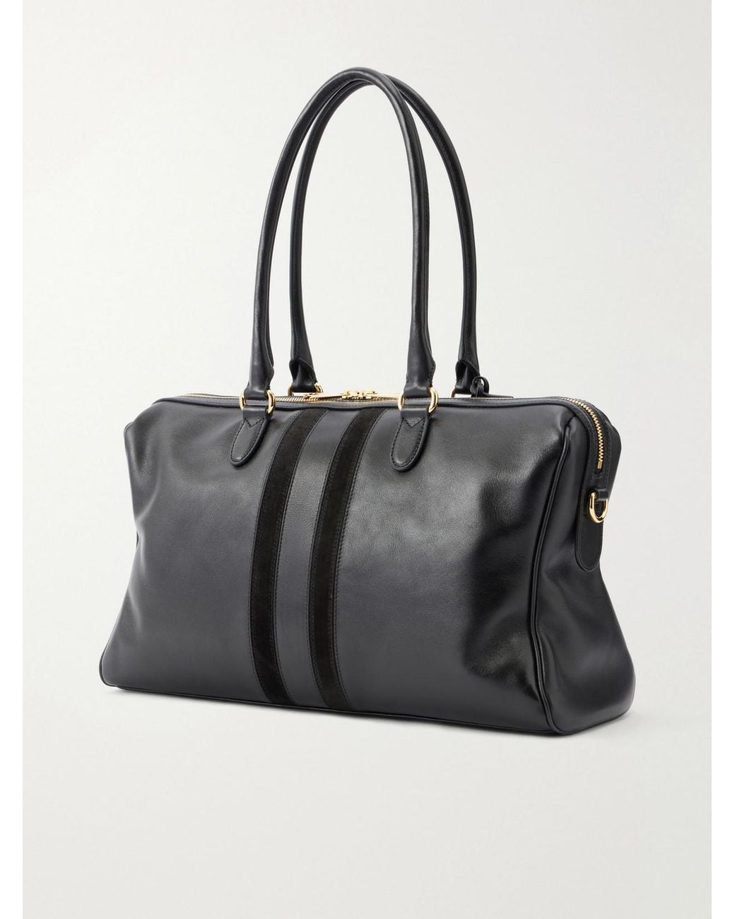 Gucci Black Borsetto Medium Leather Shoulder Bag