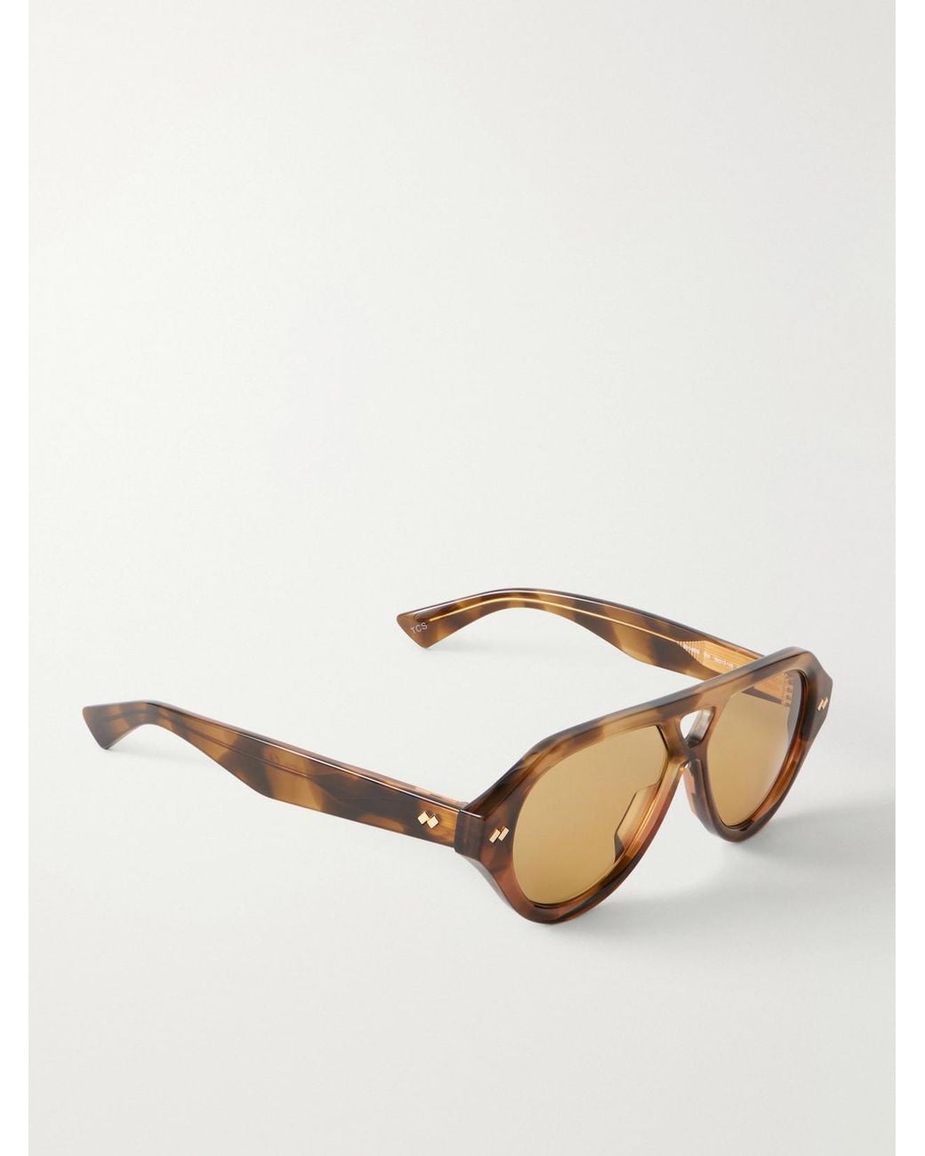 Bottega Veneta Natural Dizzy Aviator-Style Recycled-Acetate Sunglasses