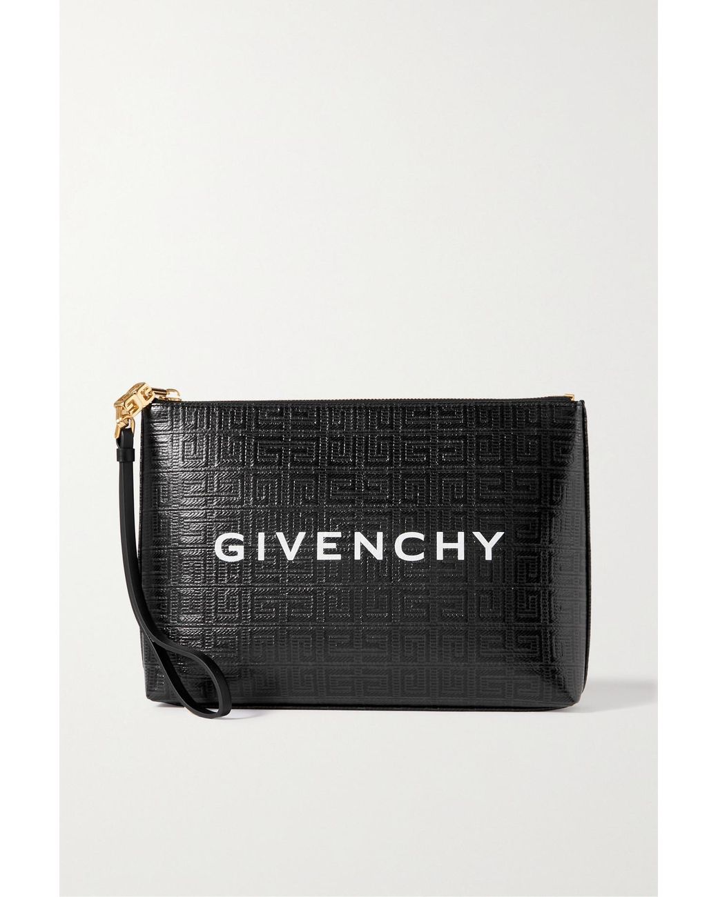 Givenchy Large Printed Embossed Coated-canvas Pouch in Black | Lyst