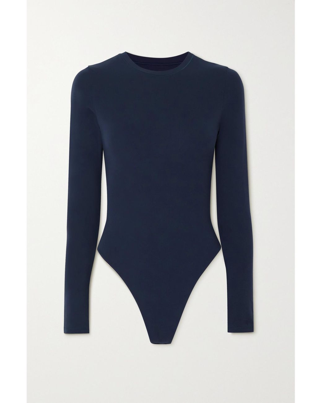 Skims Fits Everybody Stretch-jersey Thong Bodysuit in Blue