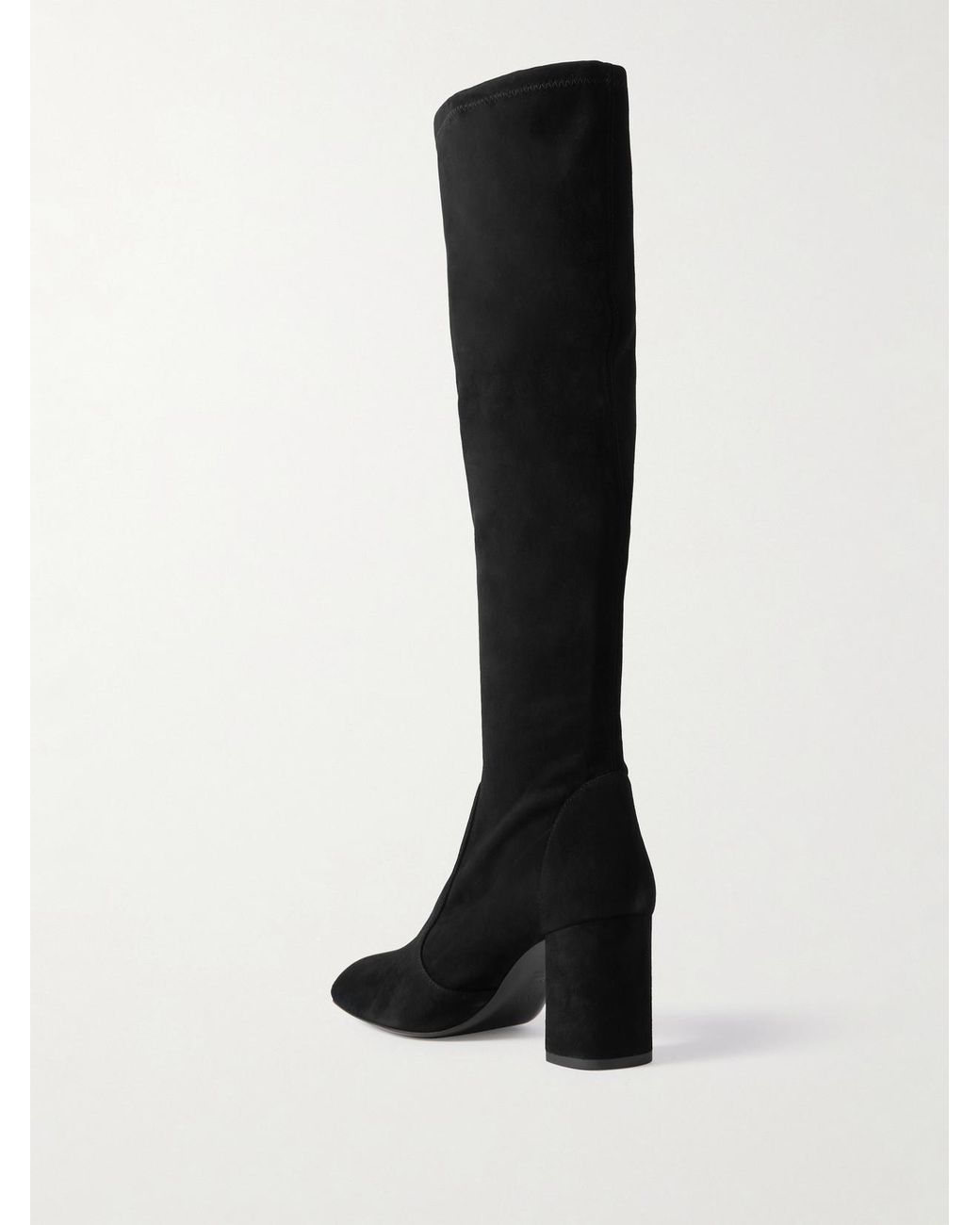 Stuart Weitzman Black Lucie Suede Knee Boots