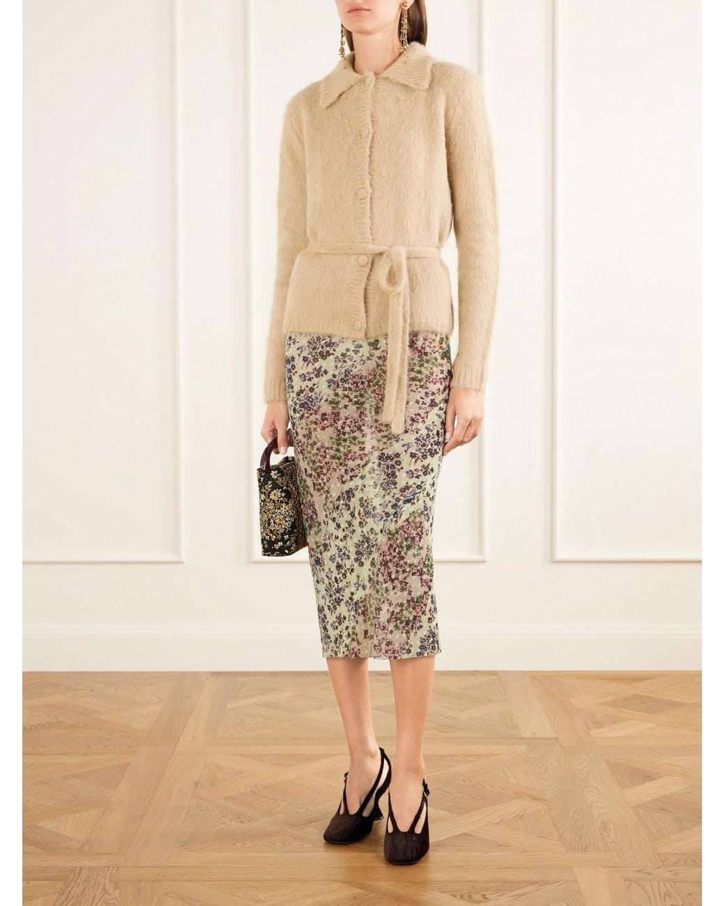Dries Van Noten Natural Alpaca And Merino Wool-Blend Cardigan