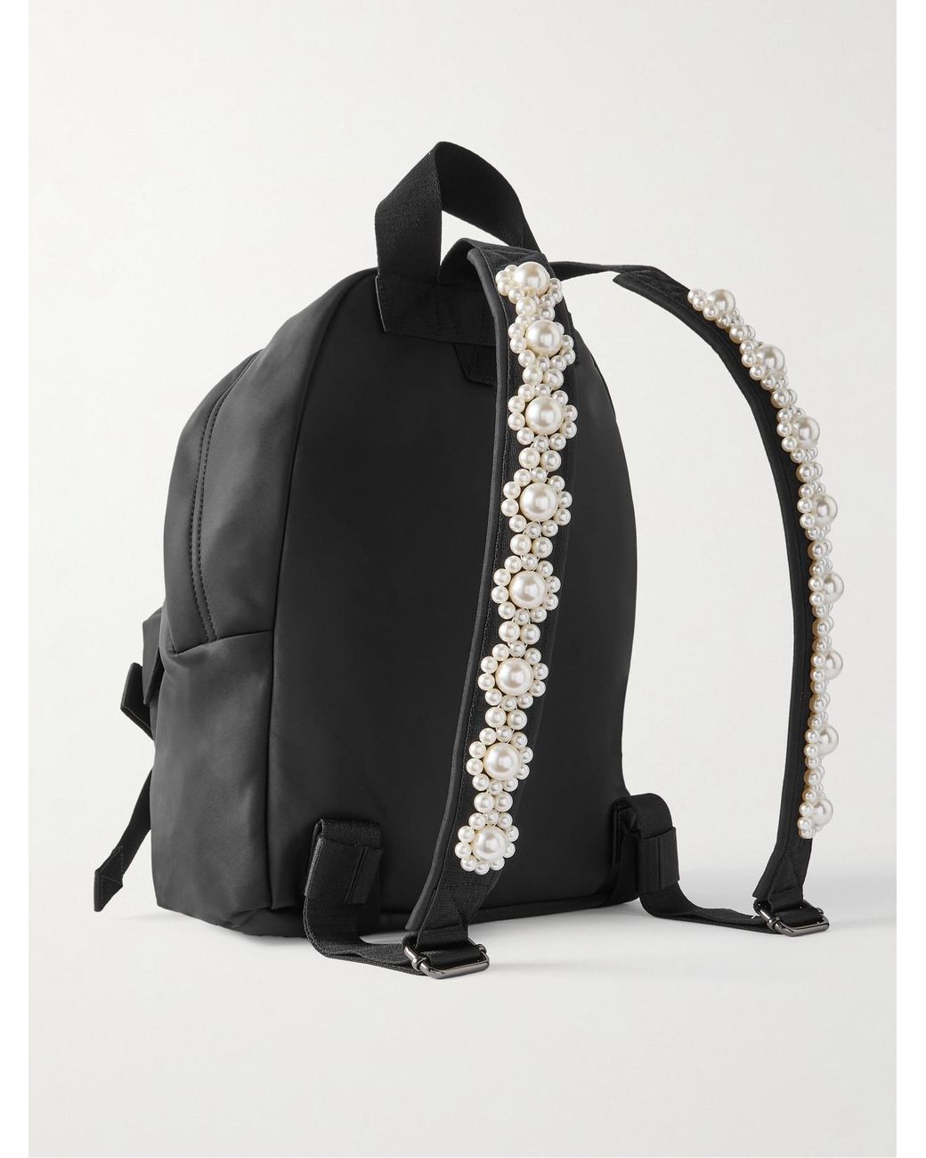 Simone Rocha Black Embellished Shell Backpack