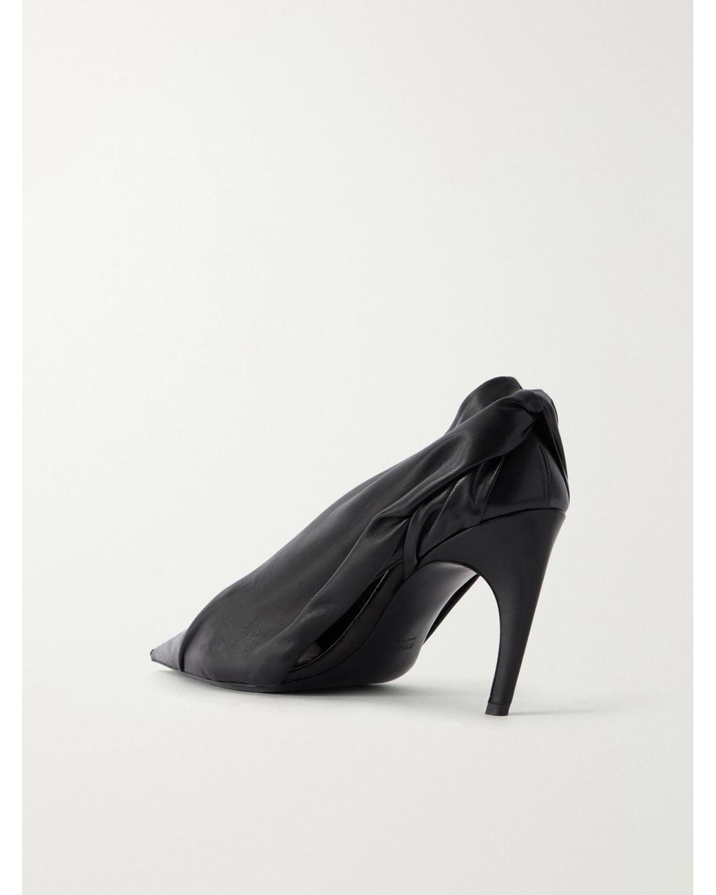 Khaite Black Eve 85 Knotted Leather Pumps