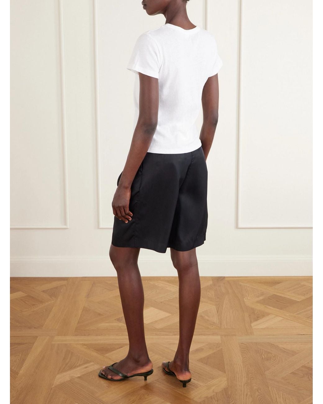 Leset White Laura Cotton-Jersey T-Shirt
